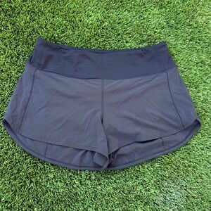 Lululemon Speed Up High Rise Short 4 Inch Women Size 14 Tall Black